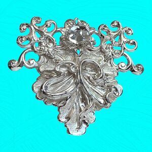 Jane 1997 Angel Of Love AOL Vintage Pin Brooch Rhinestone Silver Signed Jane